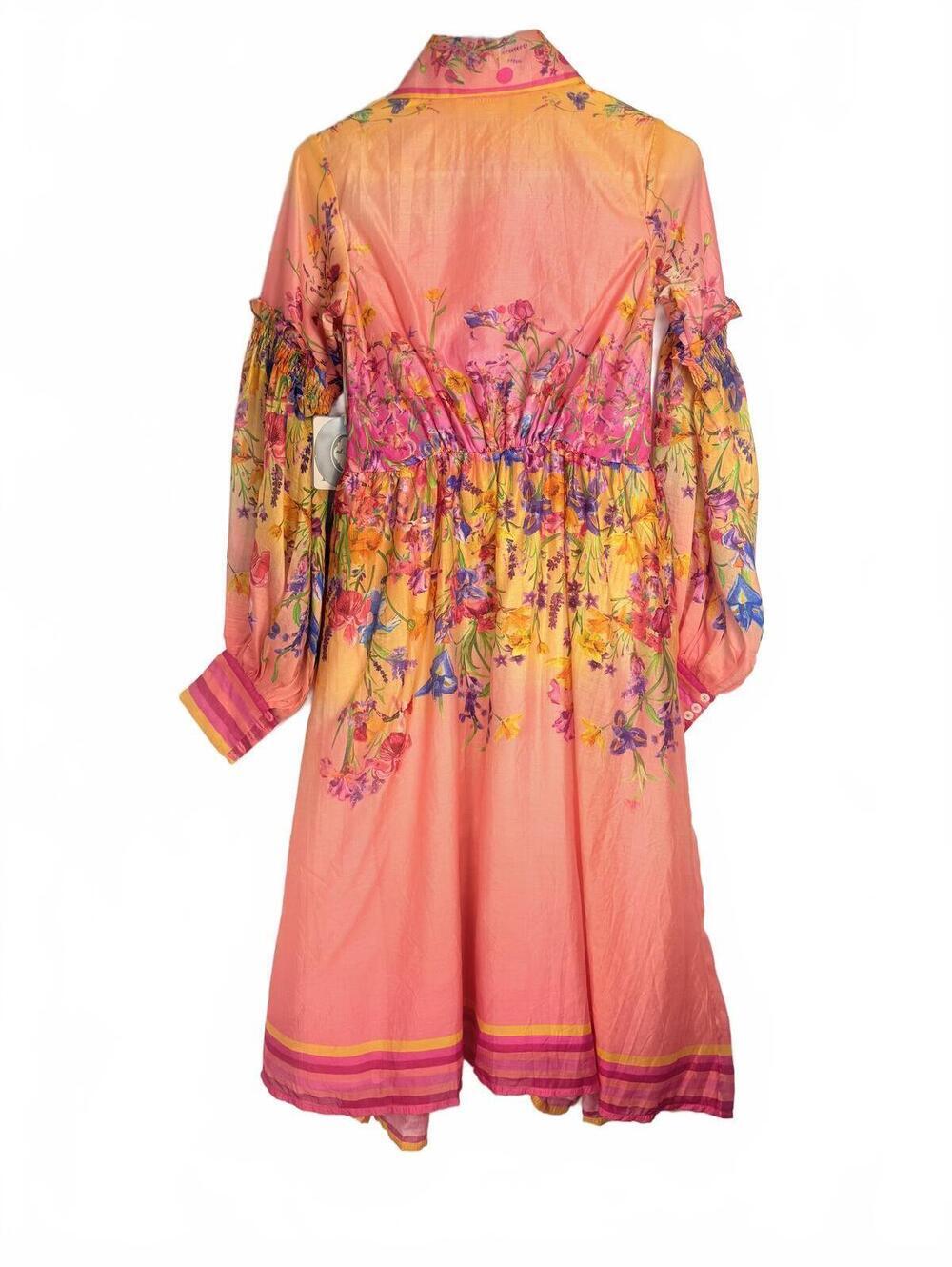 Lafuori Floral Gradient Long Sleeve Dress - Picture 3 of 11